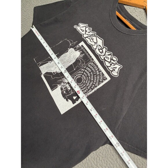 Vtg Dystopia T Shirt Sleep Man Is The Bastard Spazz Infest Graphic Metal Band XL - Picture 10 of 11
